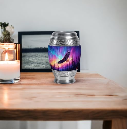 Image of Eagle Urn - Memorial Keepsake Cremation Urns for Ashes Adult Male - Little Burial Urn for Mom & Dad - 3 Inch