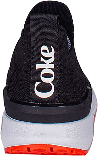 Tênis Coca-Cola Shoes, Cloud Knit, feminino, Preto/Laranja, 36