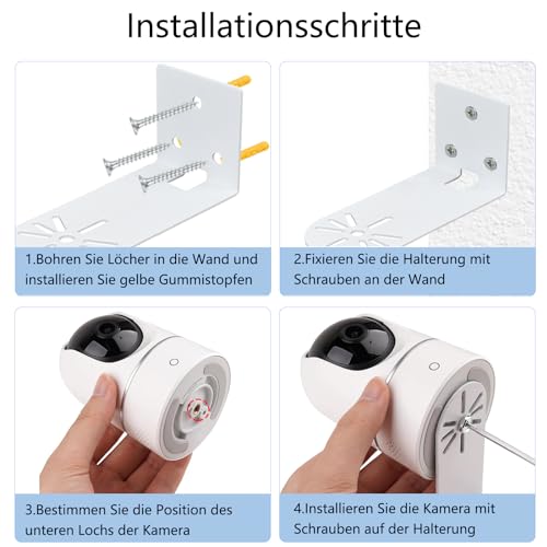 TEKCAM Supports Muraux Compatibles avec Eufy Security Indoor Cam E220 & Blink Mini Pan Tilt Indoor Camera, Support Plafond Accessoires pour Caméra Surveillance, Métal Super Dur (Sans Caméra) – Image 5