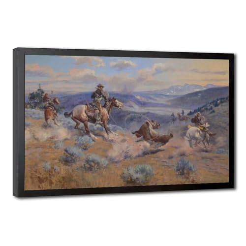 Impression sur toile de Charles Marion Russell, reproduction d'art raffinée