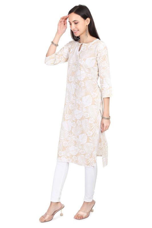 Image of Women's Rayon Kurta - Ethnic Wear Straight Kurti for Daily, Office & Festive Use