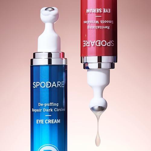 Miniatura 9 de SPODARE Suero de ojos con cafeína y retinol para ojeras, hinchazón y arrugas, crema debajo de los ojos con ácido hialurónico, niacinamida y