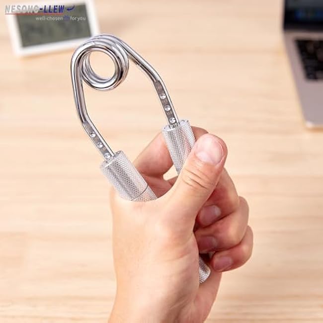 Hand Gripper Strengthener, 40¨C160 lbs Adjustable Resistance, All-Metal Grip Trainer with Carbon Steel Spring and Aluminum Handles