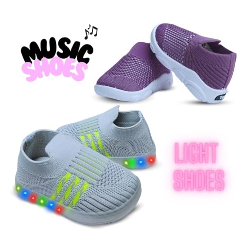 Image of Kids Trending Slip-On Shoes Combo, Pack of 2 (Light Shoe + Musical Shoe)