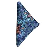 Vibhavari Men's Blue Microfiber Pocket Square