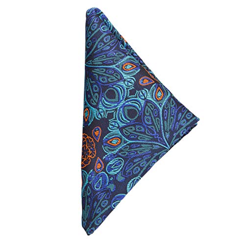 Vibhavari Men's Blue Microfiber Pocket Square
