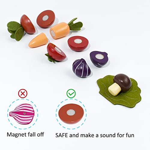 Little Log Holzspiel Lebensmittel Spielzeug-Schneidgemüse Kinder als Kochen Sie Set Kinder Küchenzubehör pädagogisches… – Bild 4