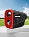 Golf Rangefinder with Slope & Magnet，1300 Yards Range Finder for Golf，Flag Locking Vibration，6-6.5X Magnification & HD LCD，Rechargeable Golf Range Finder，Black