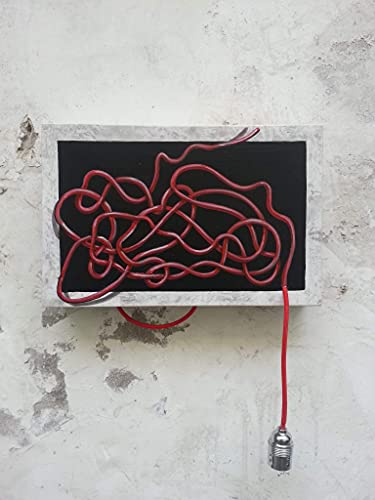 Lampada applique da parete'Filo rosso' Firmato Tuttorosa