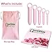 QoQiu Silicone Dilators for Pelvic Floor for Women with Fine Scales, 5-Pack Pink with Storage Bag, Pelvic Wand Massager, Pelvic Floor Muscle Trainer, Pelvic Floor Strengthening Device