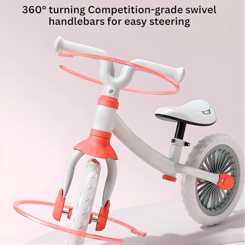 Image of Balance Bike for Safe, Durable, and Perfect for Learning Balance, No Pedal First Bicycle with Adjustable Seat and Handlebars , Ideal Training Bike for boys and girls 18 Month to 5 years (KB-191 Red)
