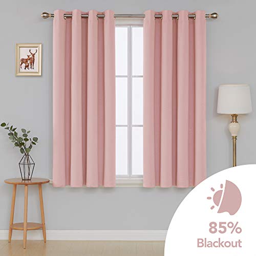 Image of Deconovo Blackout Curtain for Living Room 63 Inches Long, Door Curtain