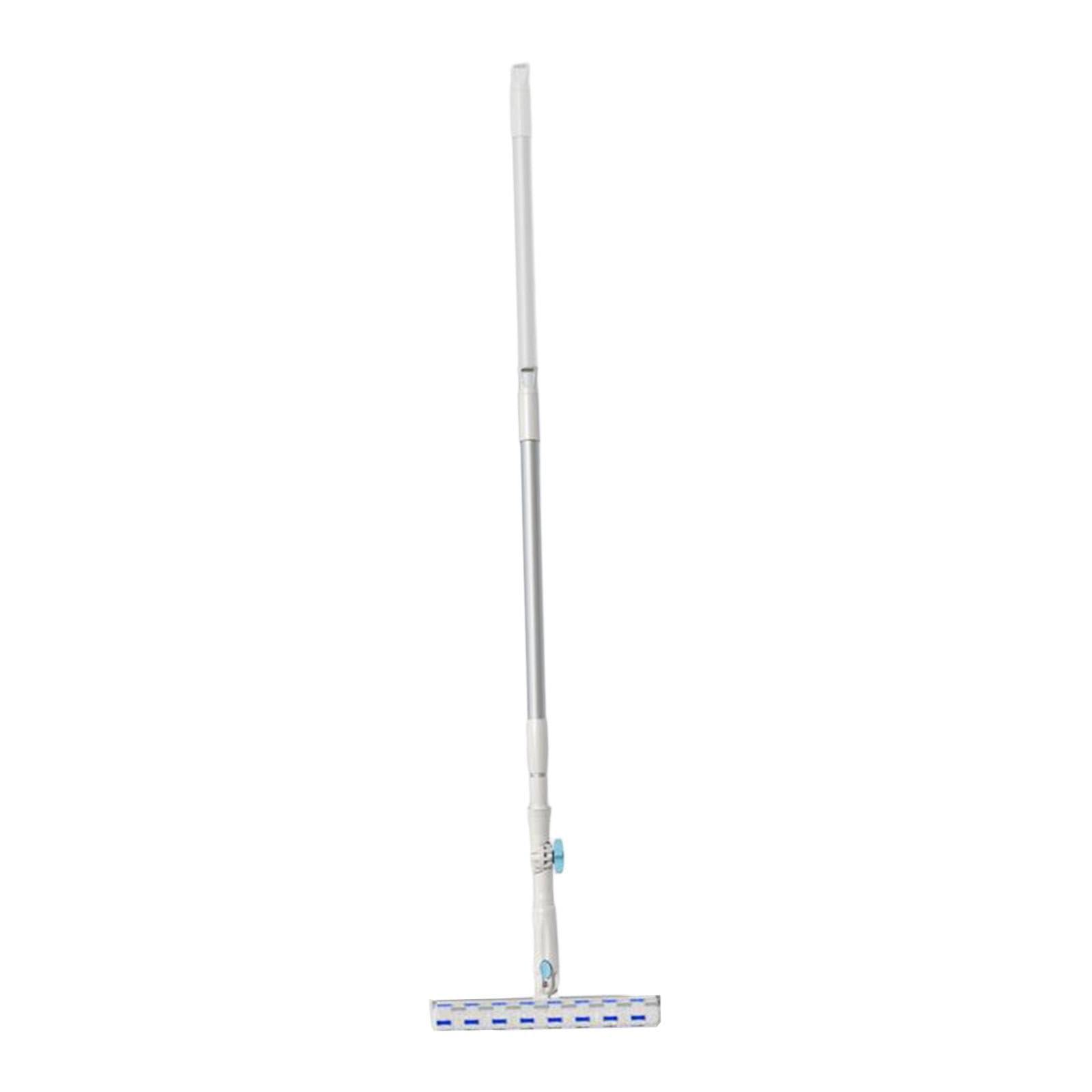 Window Cleaner, Microfiber Sponge Scrubber Professional Duster Glass Squeegee with Extension Pole for High Window Bathroom