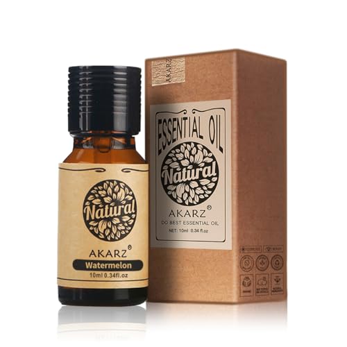 AKARZ Aceite esencial de sandía Natural Orgánico Aceite de sandía para el Cuidado de la Piel Cuerpo Cabello, Difusor, Luz, Jabón, Hacer, DIY Masaje aroma 10ml