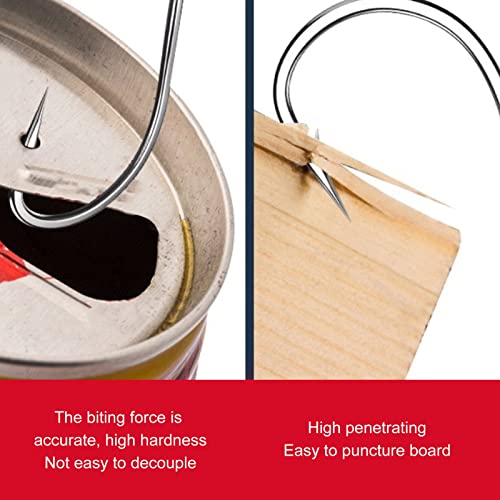 Jopwkuin Angelhaken aus Kohlenstoffstahl, arbeitssparend, hohe Härte, hochfester Angelhaken, universell mit Widerhaken… – Bild 5