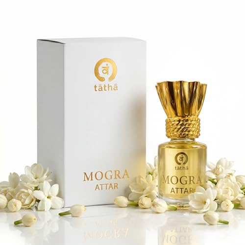 Image of Tatha Pure Mogra Attar| 100% Mogra Attar Original| Jasmine Roll-On Perfume for Women & Men Long Lasting With Calming Aroma| Natural Ingredients| Ideal Gift| | 6 ML