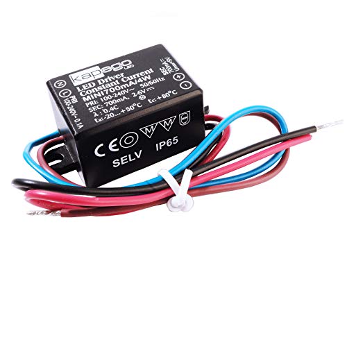Transformateur LED driver alimentation lumières 4 W 700 mA de 2 V à 6 V IP65 entrée 220 V Cover