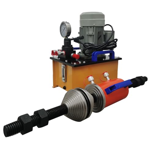 Banfluxion 110V 1.5KW Electric Portable Sleeve Pressing Machine 30T Hydraulic Crawler Pin Pressing Machine Track Dismantling Machine with Hydraulic Gauge for Tracked Excavator Maintenance