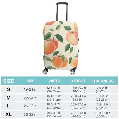 Travel Luggage Cover Suitcase Protector Peach Elastic Washable Stretch Suitcase Protector Anti-Scratch Travel Suitcase Cover Fit 18-32 Inch Luggage2