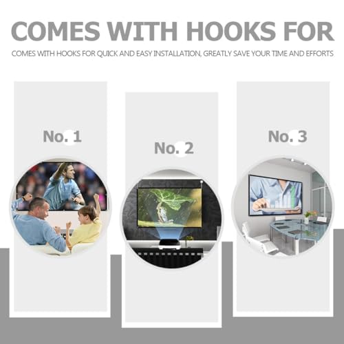 Pantalla de proyector portátil 16:9 SEWACC plegable para exterior y camping 3