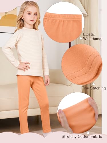 8 Pack Girls Leggings Cotton Leggings for Girls Toddler Warm Stretchy Tights Pants for Kids Pull on Multipack4