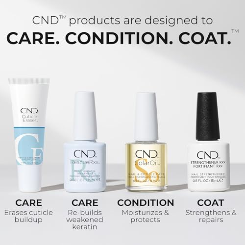 CND™ Strengthener RXx, Nail Strengthener for Tougher, Stronger Nails & Protection for Thin Nails, 0.5 Fl Oz