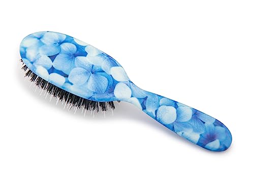 Brosse en poils de sanglier lissante et démêlante pour cheveux secs et mouillés