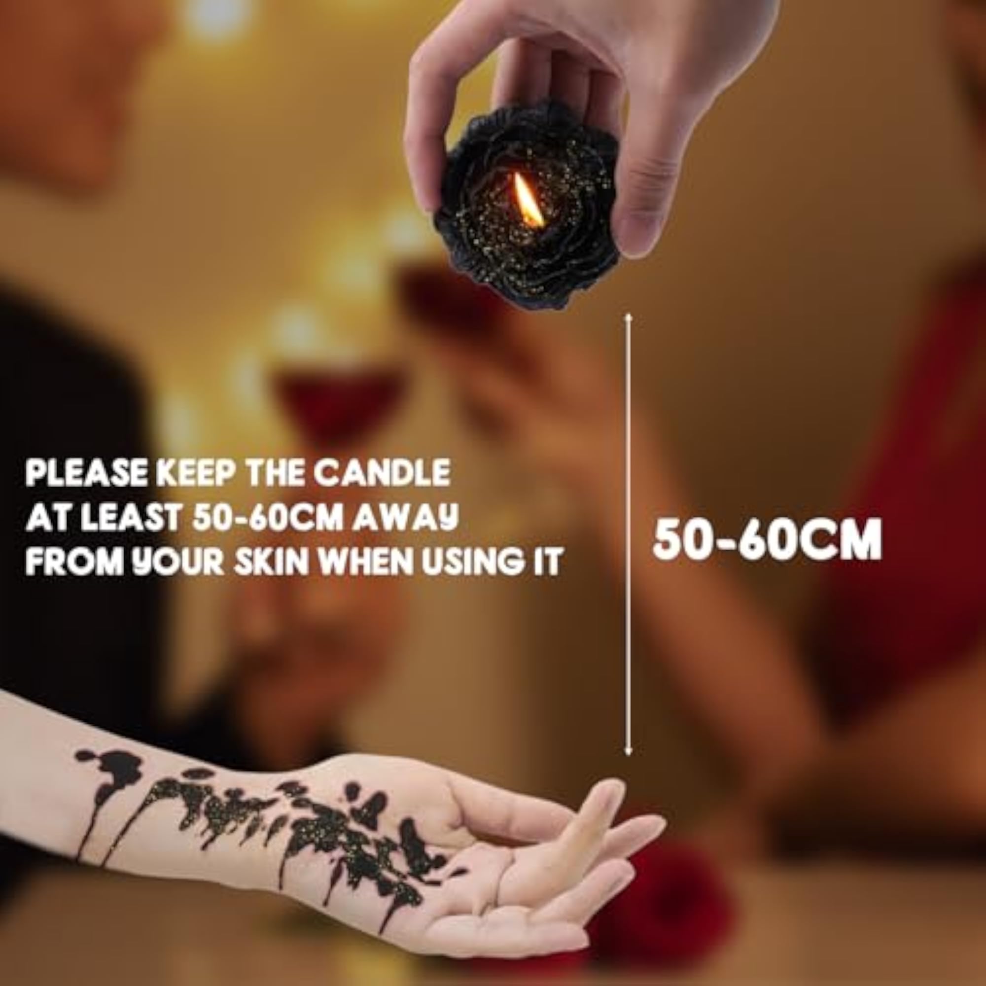 Low Temperature Glitter Peony Flower Scented Candles, 3 PCS