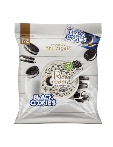 iO.GENIX - Crema de Arroz | 1 kg | Harina de Arroz Precocida | Fuente de Energia | Buena Digestibilidad (Black Cookies)