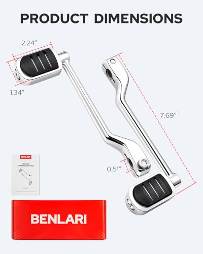 Benlari BK-2PCS-SHIFT-LEV-PEG-CH Heel Toe Shifter Lever Pegs thumb #6