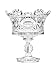 Godinger Royalty Footed Candy Dish, 5.10Lx5.10Wx5.63H (1, A)