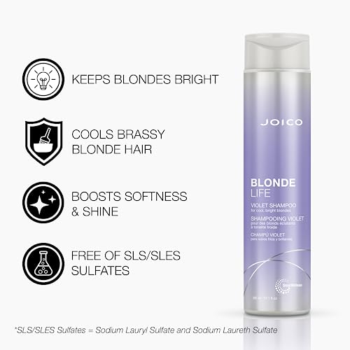 Blonde Life Violet Shampoo | For Cool & Bright Blonde Hair | Neutralize Brassy Tones | Banish Yellow Tones | Boost Shine | Sulfate Free | With Monoi & Tamanu Oil | 10.1 Fl Oz #TOP1