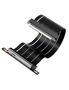 EZDIY-FAB PCIe 5.0 X16 Riser-Kabel,128 GB/s Bandbreite,für RTX 50/RTX 40,RX 9000/RX 7000 GPUs,PCIe-Erweiterungskarte, abwärtskompatibel mit 4.0/3.0,Vertikale GPU-Montage,90-Grad-Winkel–30 cm,Schwarz