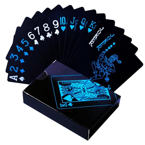 Adult Black Cards Deck, Waterproof PVC Plastic Black Playing Cards, Flexible Poker Cards, Premium Washable For Party Games | Tash Ki Gaddi