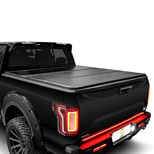 ONINE AWH Hard Tri-Fold Truck Bed Tonneau Cover Custom Fit 2019-2023 Chevy Silverado/GMC Sierra 1500 5.8ft Bed(69.9"), Aluminum Textured Black, Fleetside, All Weather