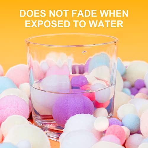 300+Pcs Pom Poms, Macaron Color Pom Pom, 3 Size Pom Pom Balls For Kids Arts And Craft Projects And Valentine's Day Decorations #TOP2