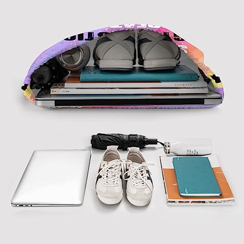 Image of Drawstring Backpack Eat Sleep Gymnastics Repeat, Gym Waterproof String Bag, Outdoor Sports Drawstring Sackpack for Women