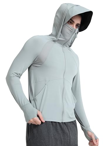 Image of FABSPORTS Men's UV Protection Sun Screen Jacket, Sun Protection Clothing, Lightweight with UPF 50+ Protection for Outdoors