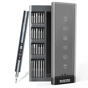 ORIA Mini Electric Screwdriver, 51 in 1 Cordless Power Precision Screwdriver Set with 48 Bits, Small Electric Screwdriver with USB Charging, LED Light, Handy Repair Tool for Smartphones,Toys, PC
