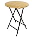 Produktbild DEGAMO Stehtisch ZÜRICH 78cm rund, Stahlgestell grau + Holzplatte, klar lackiert, klappbar