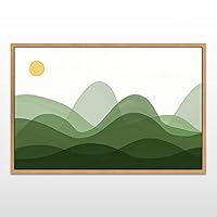 Framed Canvas Wall Art Abstract Mountain Scenery Canvas Prints Home Artwork Decoration for Living Room,Bedroom - 16x24 inches