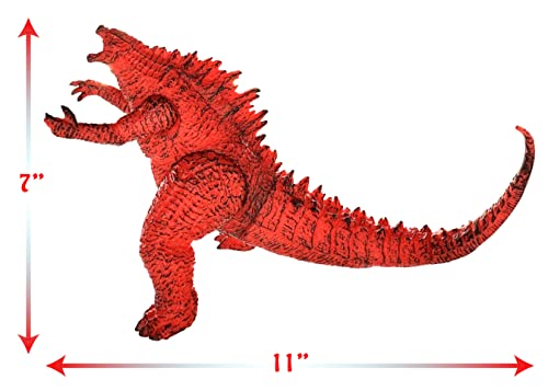 Image of TwCare Fire Godzilla vs. Kong 2021 Toy Burning Action Figure: Flaming King of The Monsters, Movie Series Movable Joints Soft Vinyl, Travel Bag