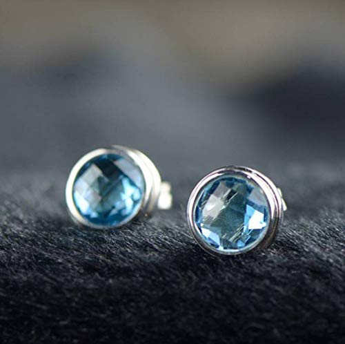 Bijoux d'oreilles de style chinois en topaze naturelle, le cadeau idéal pour femme