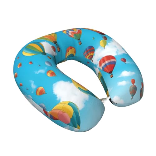 Almohada de espuma viscoelástica con diseño cielo y globos miniatura 2