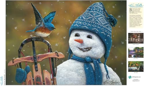 Buffalo Games - Snow Brother - Rompecabezas de 300 piezas grandes para adultos | Arte de Kim Norlien, Hecho en USA, piezas fáciles de agarrar, cartón reciclado, tamaño: 21 x 18 in, incluye póster, arte para enmarcar, ideal para regalar miniatura 5