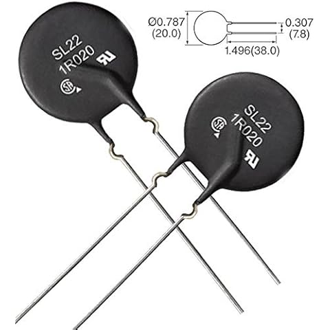 Ametherm SL22 1R020-B (Pack of 2) NTC THERMISTOR,ICL 1 OHM 20% 20A 22MM, (Also SG100, SG301) Y Cover