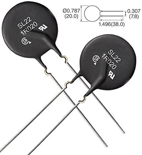 Ametherm SL22 1R020-B (Pack of 2) NTC THERMISTOR,ICL 1 OHM 20% 20A 22MM, (Also SG100, SG301) Y