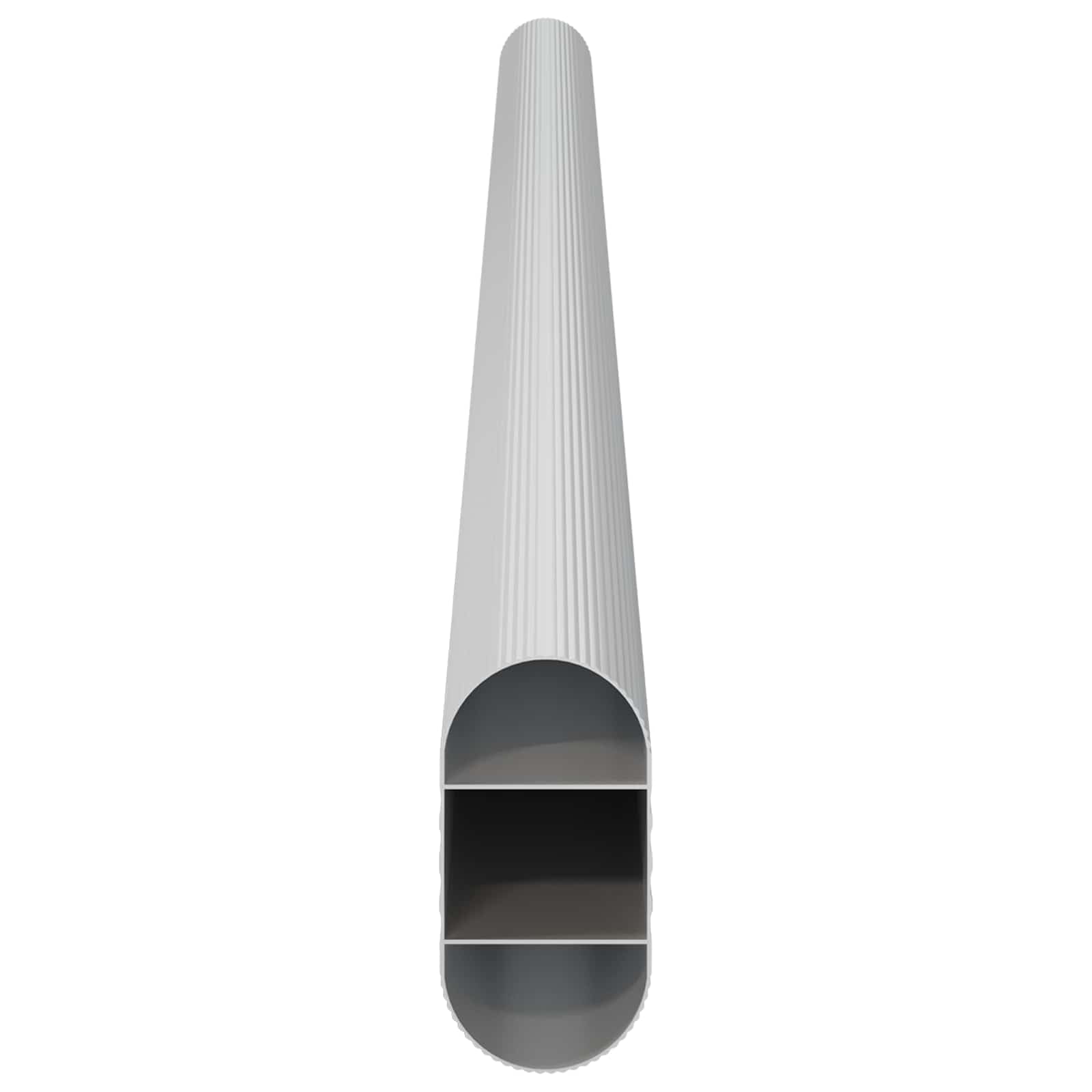 Drążek na ubrania, 2 sztuki, srebrny, stop aluminium, 372 x 15 x 29 mm, trwały, lekki, odporny na korozję, do szafy, garderoby, korytarza, sypialni, porządku i ubrań