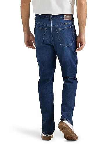 Wrangler Men's Free-to-Stretch Relaxed Fit Jean, Dark Indigo, 34W x 32L3