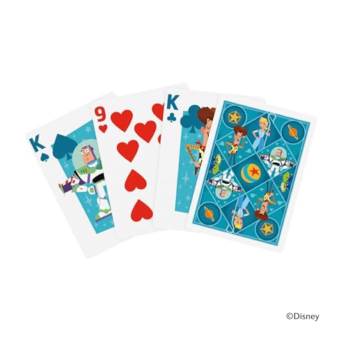 Image of Bicycle Disney Toy Story Playing Cards Featuring Woody Buzz 1 Deck | Holographic tuck case, Court cards with Woody Buzz Bo Peep and Forky, Air Cushion Finish, Made in USA